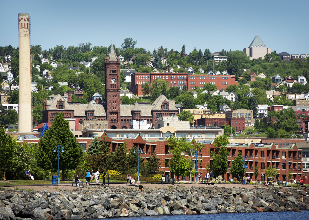 Downtown Duluth from the water.