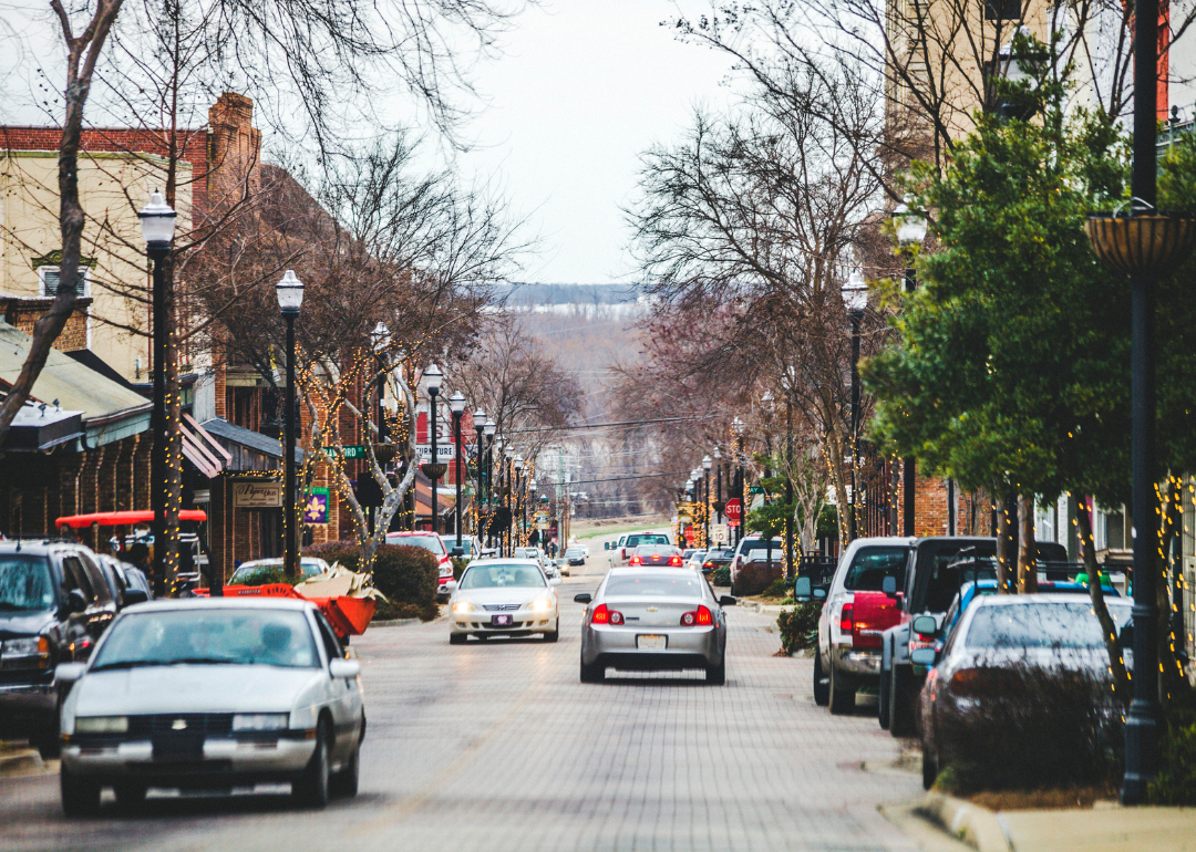 A busy main street in Vicksburg.