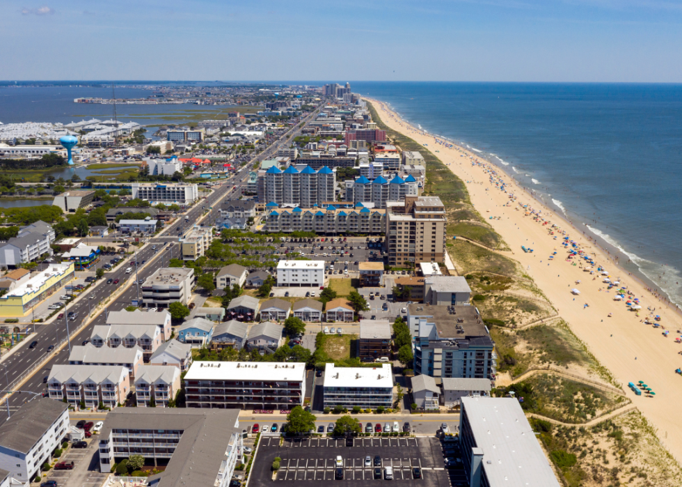 Ocean City, Maryland from the air.