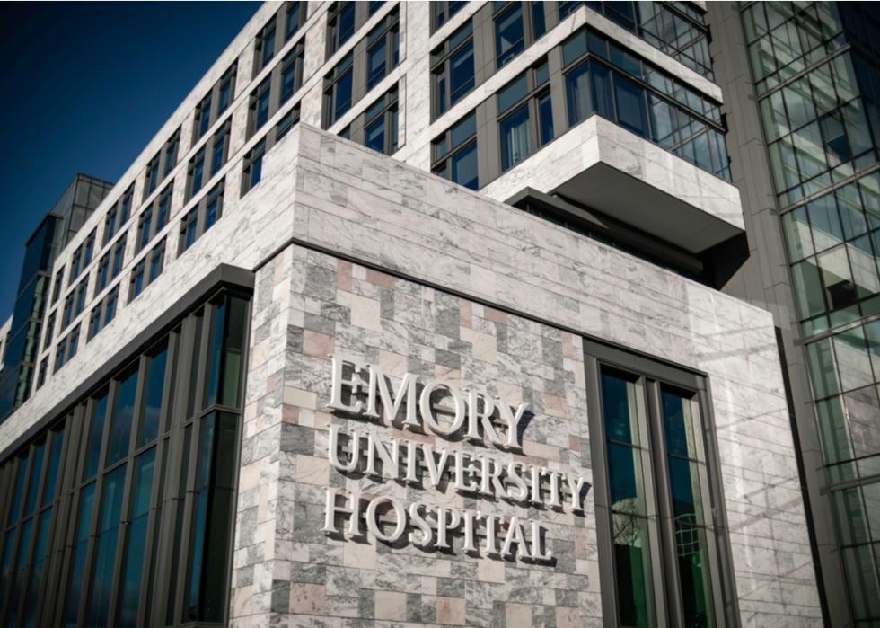 Exterior of the Emory University Hospital.