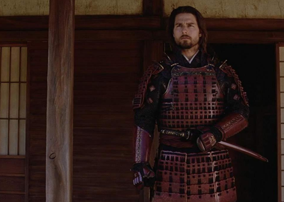 Tom Cruise is dressed as a samurai.