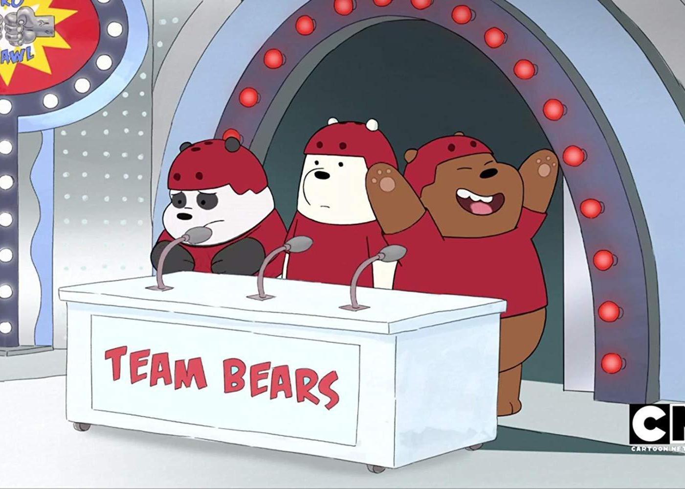 Actors in an episode of ‘We Bare Bears’.