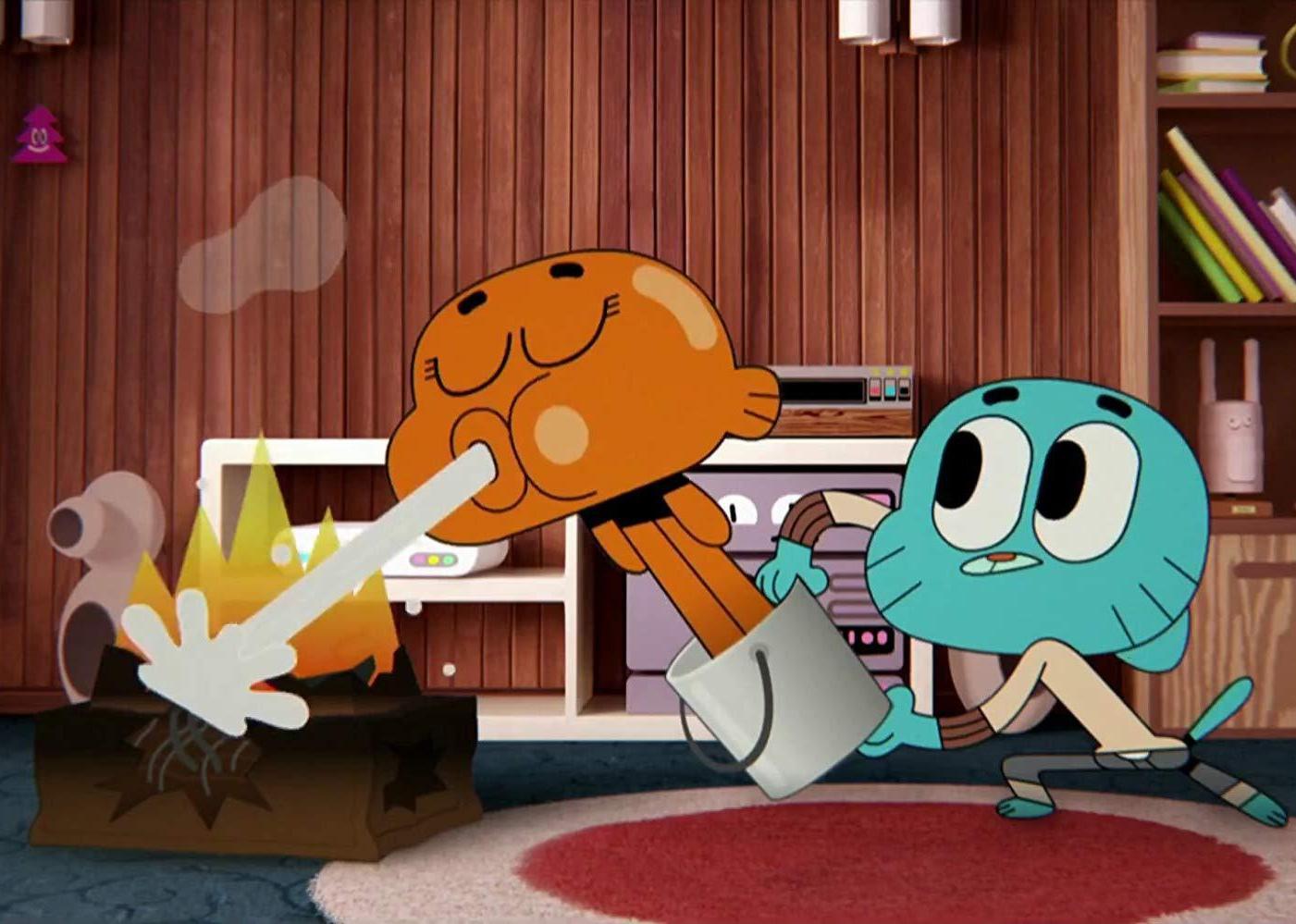 An animated still from ‘The Amazing World of Gumball’.