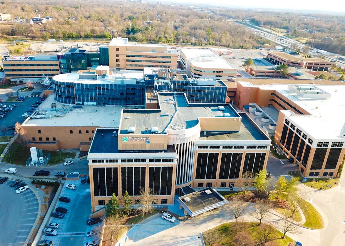 Aerial view of Missouri Baptist Medical Center.