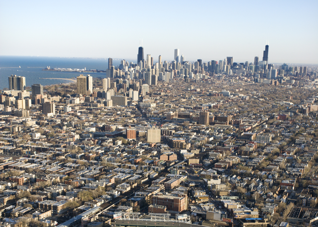 An aerial view of Chicago.