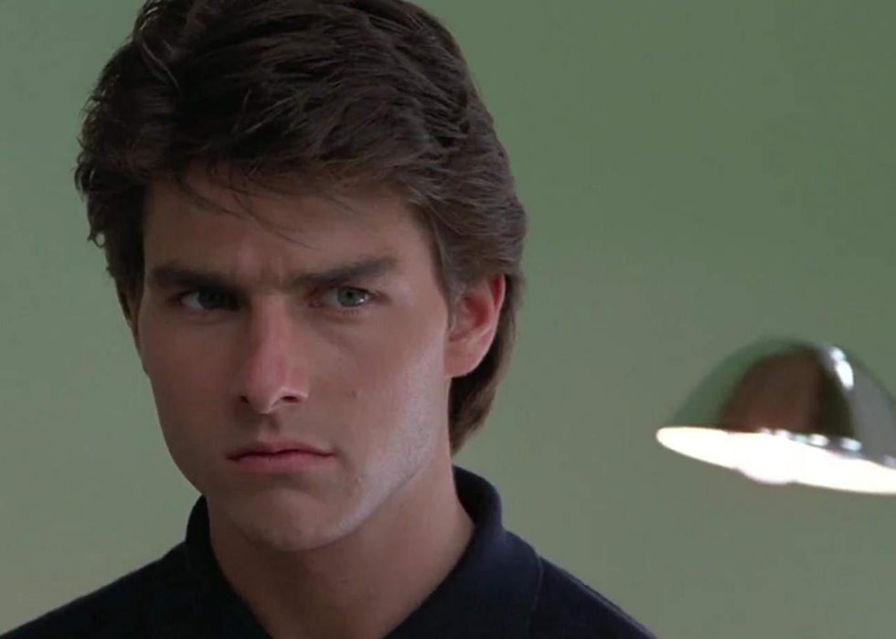 Tom Cruise with a skeptical look on his face.