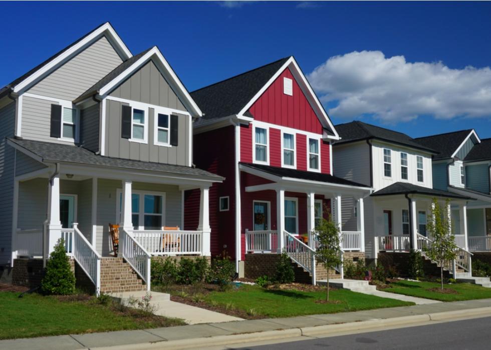 Craftsman homes on a quiet street.