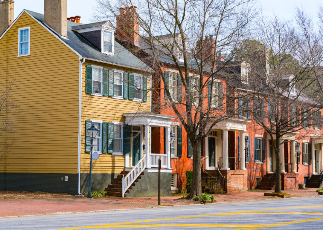 Historic row homes in Portsmouth.