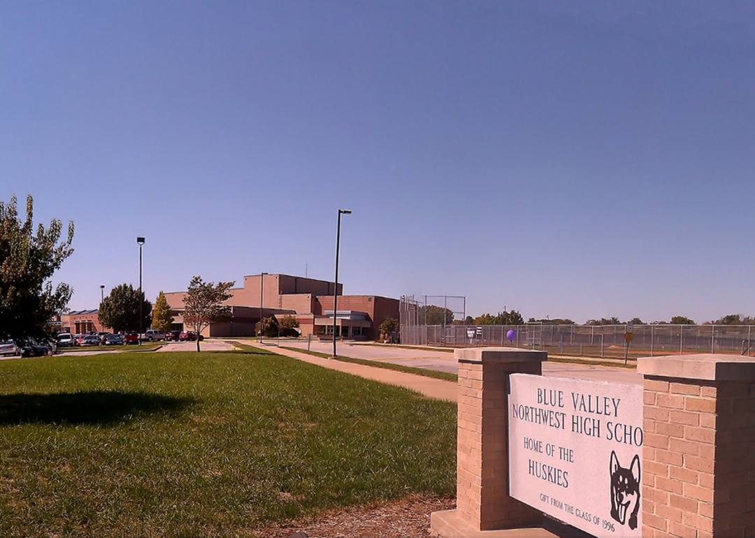 Blue Valley brick high school.