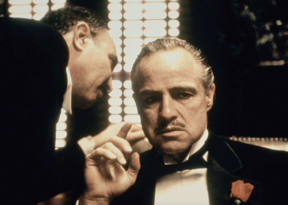Marlon Brando and Salvatore Corsitto in a scene from "The Godfather"