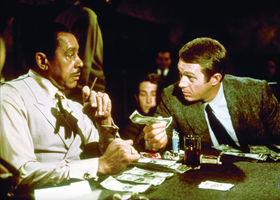 Steve McQueen and Cab Calloway in a scene from "The Cincinnati Kid"