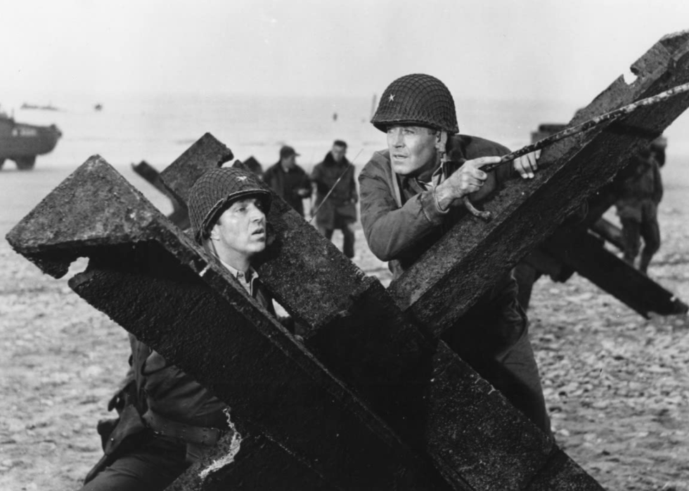 Henry Fonda and John Crawford in a scene from "The Longest Day"