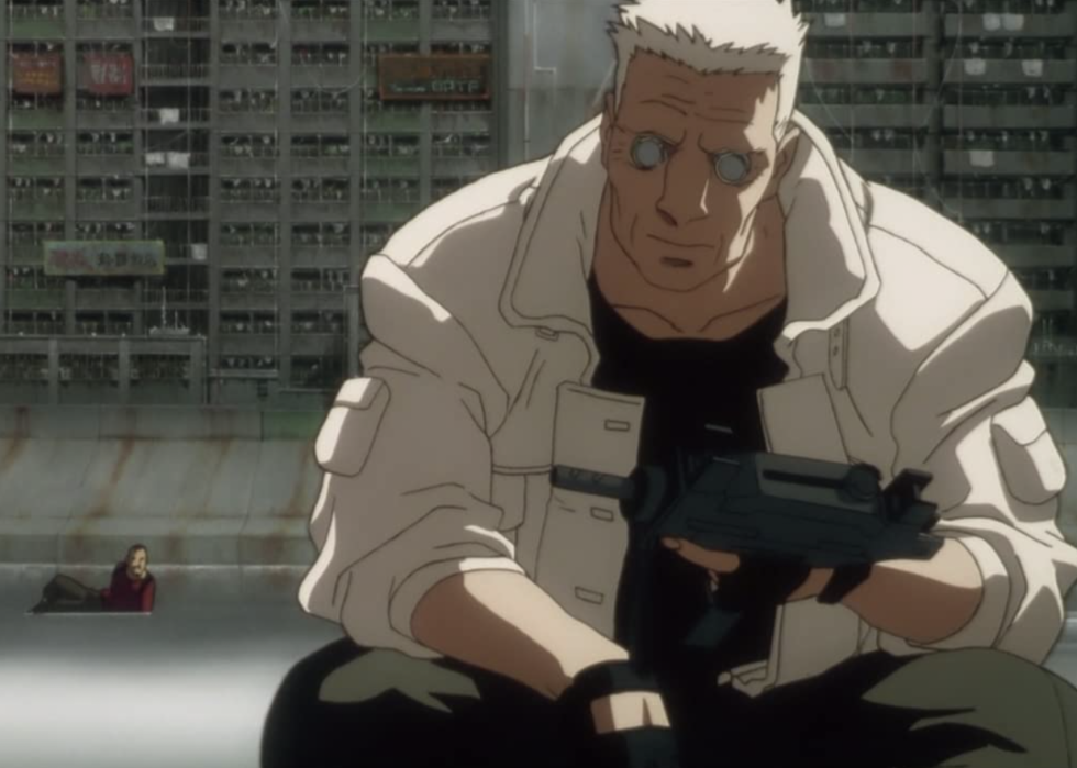A screengrab of a scene from "Ghost in the Shell 2.0"