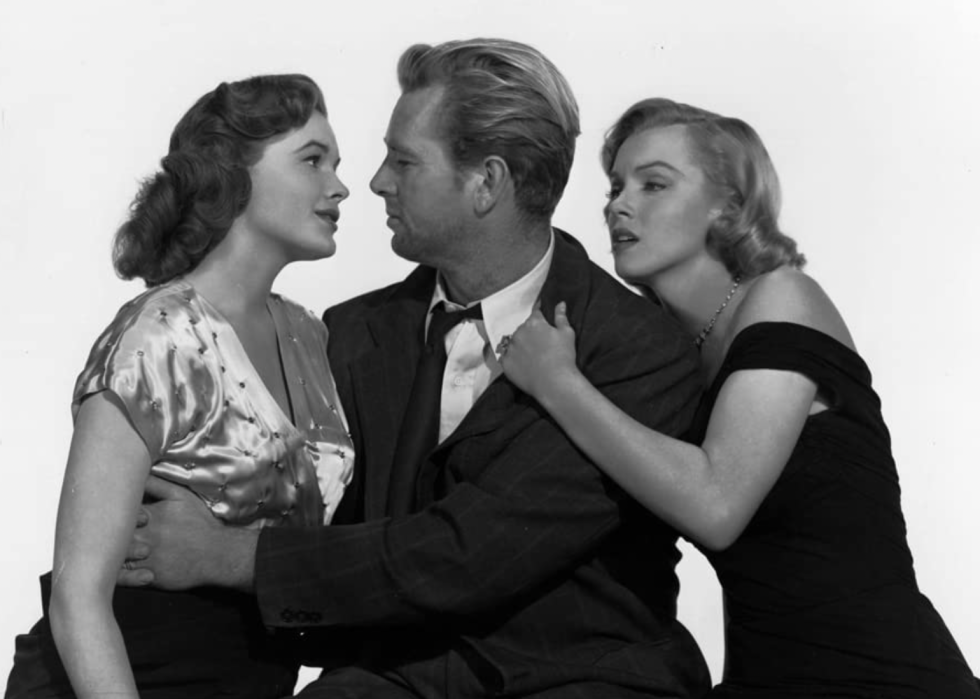 Marilyn Monroe, Sterling Hayden, and Jean Hagen in "The Asphalt Jungle"