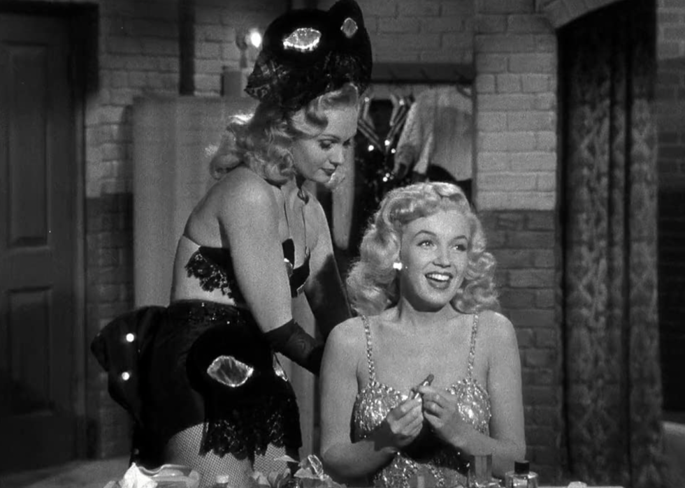 Marilyn Monroe and Adele Jergens in "Ladies of the Chorus"