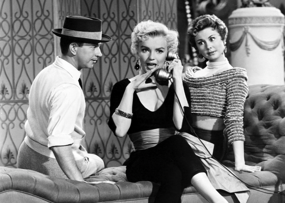 Marilyn Monroe, Mitzi Gaynor, and Donald O'Connor in "There's No Business Like Show Business"