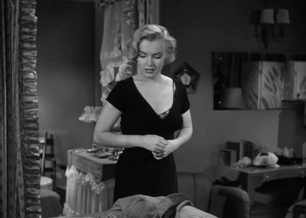 Marilyn Monroe in a scene from "Love Nest"