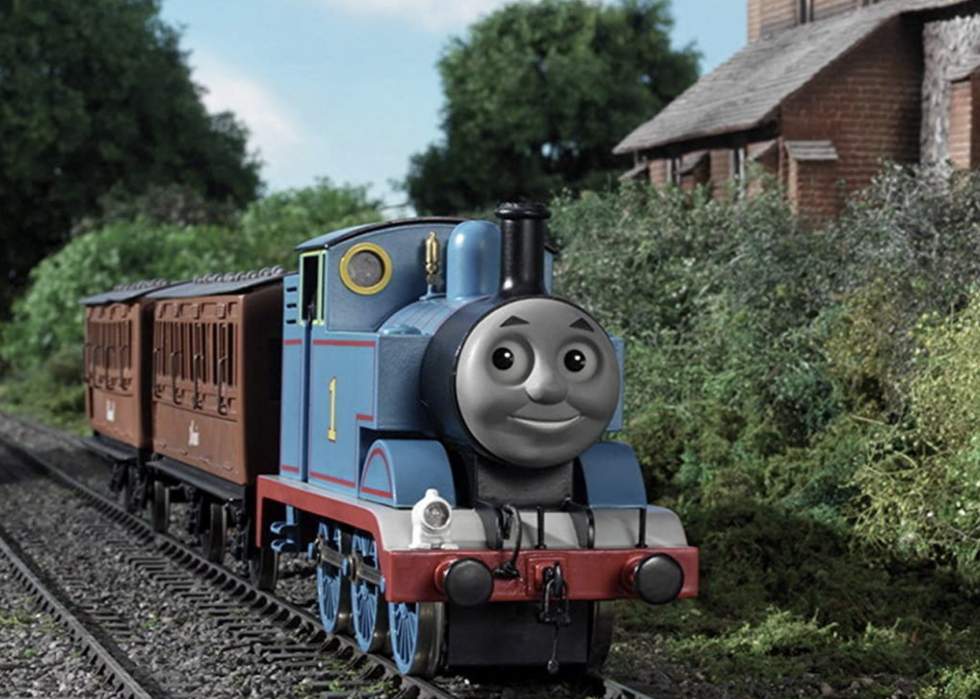A scene with Thomas the Train in "Thomas and the Magic Railroad"