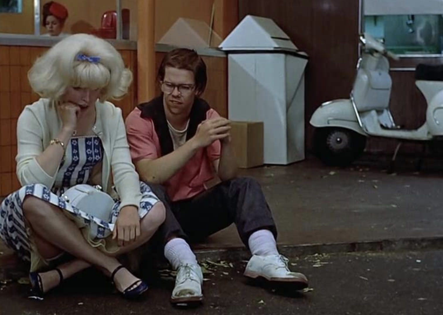 Charles Martin Smith and Candy Clark in 'American Graffiti'