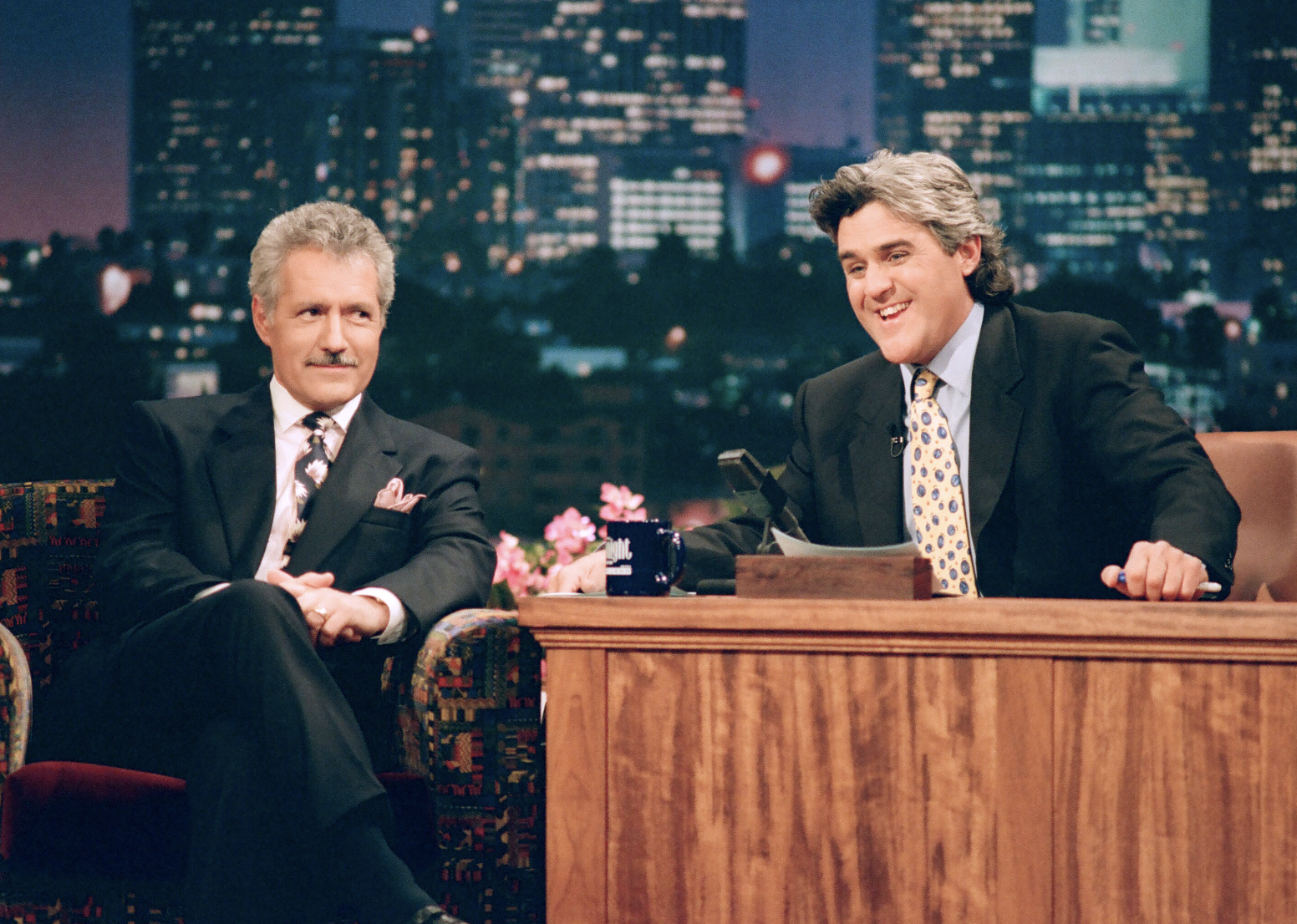 Jay Leno and Alex Trebek on "The Tonight Show with Jay Leno"