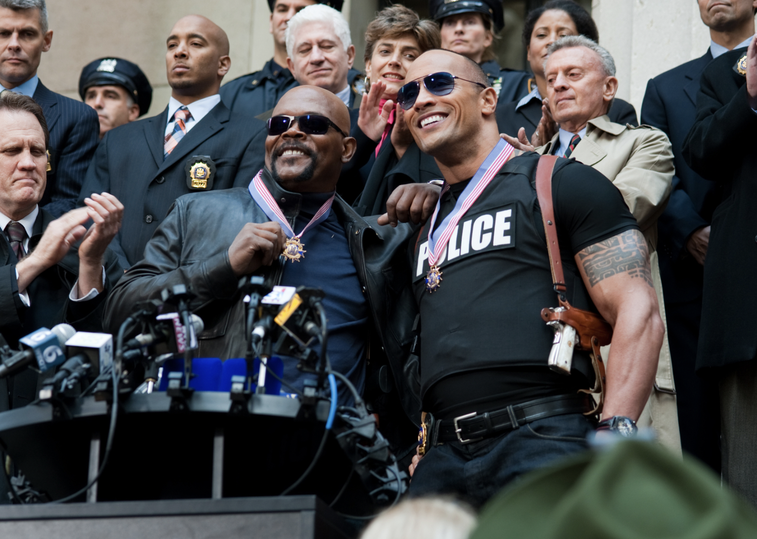 Samuel L. Jackson and Dwayne Johnson in "The Other Guys"