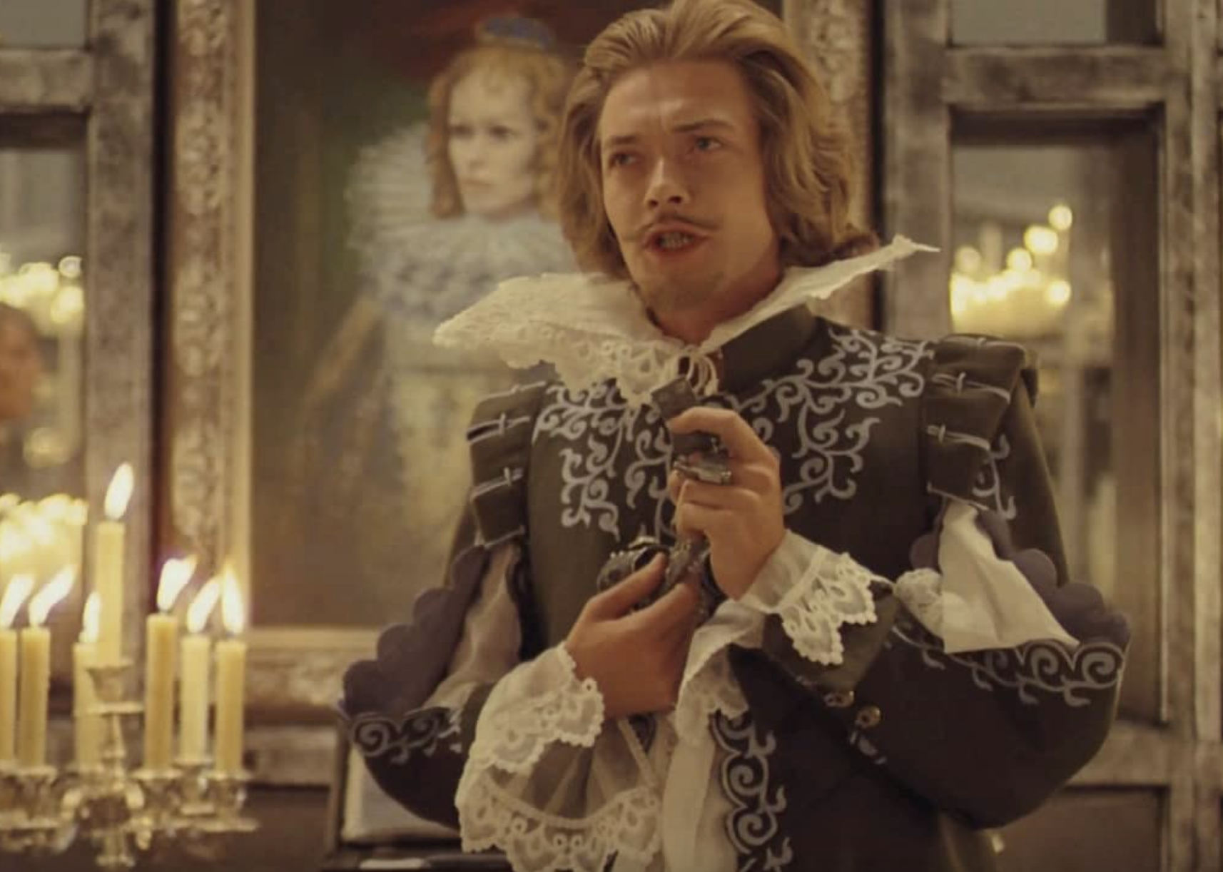 Simon Ward in a scene from "The Three Musketeers".