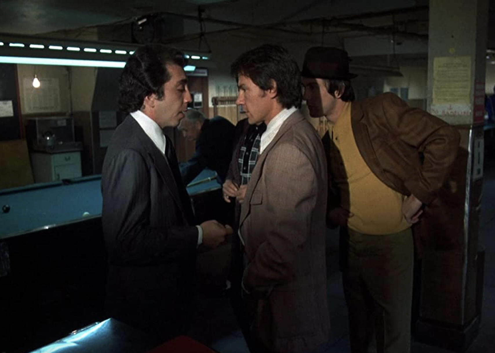 Robert De Niro, Harvey Keitel, and Lenny Scaletta in "Mean Streets".