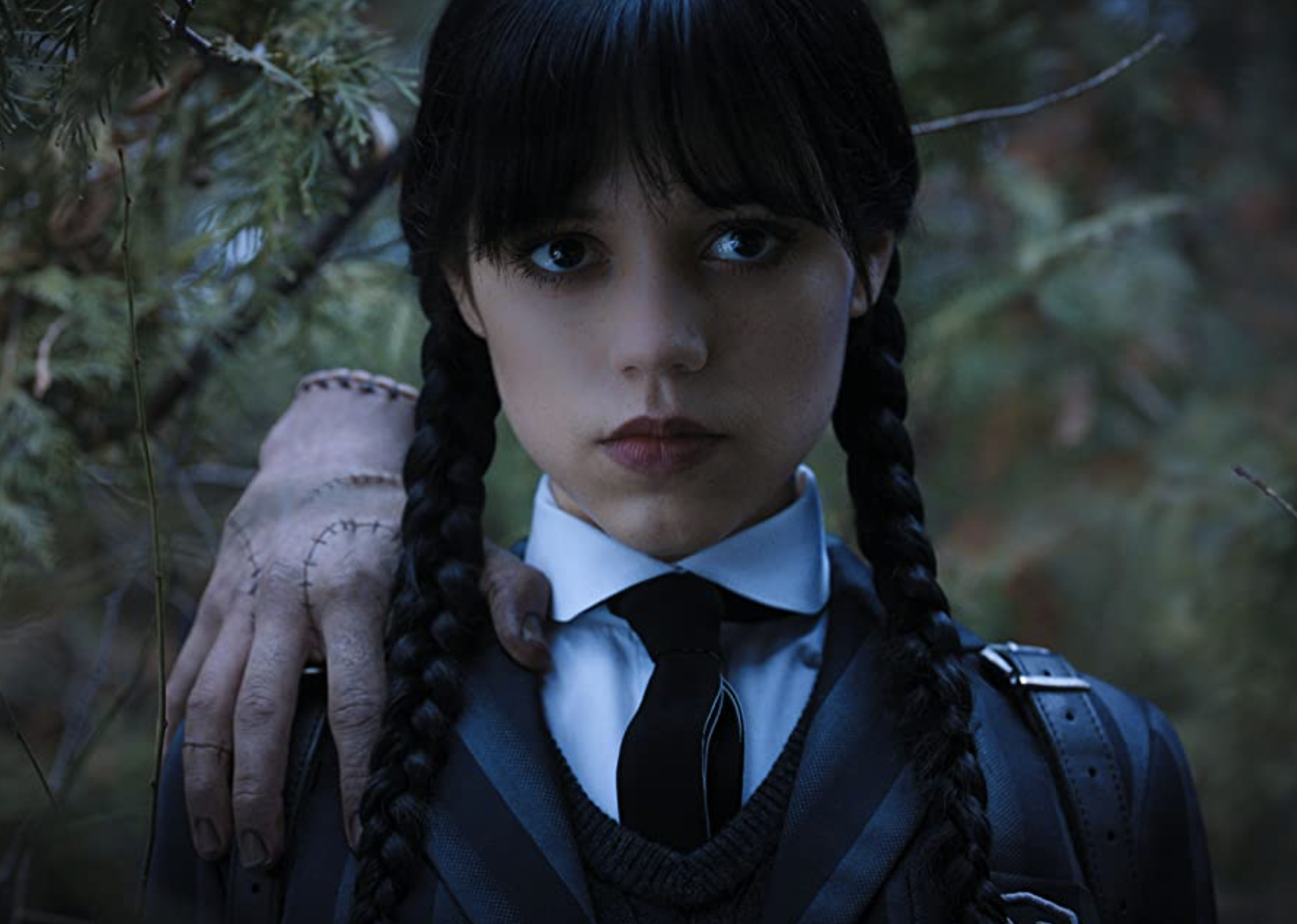 "Victor Dorobantu and Jenna Ortega in Wednesday".