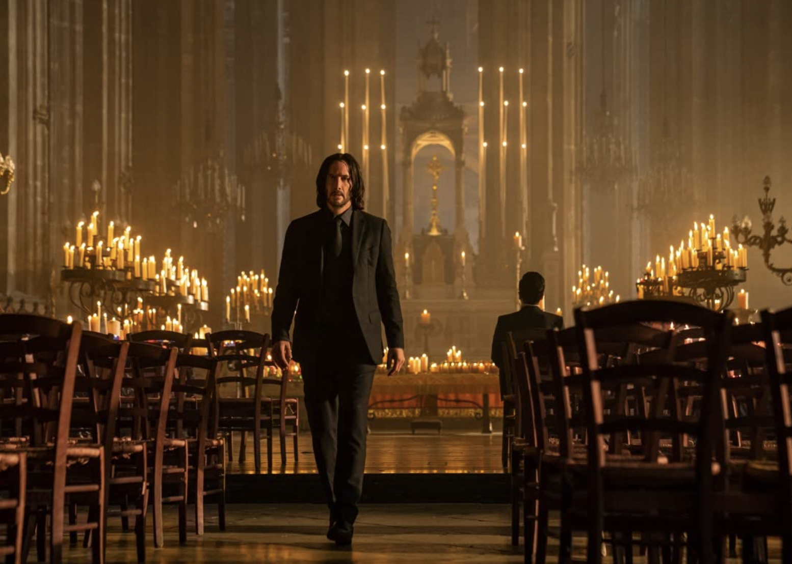 Keanu Reeves in a scene from "John Wick: Chapter 4".