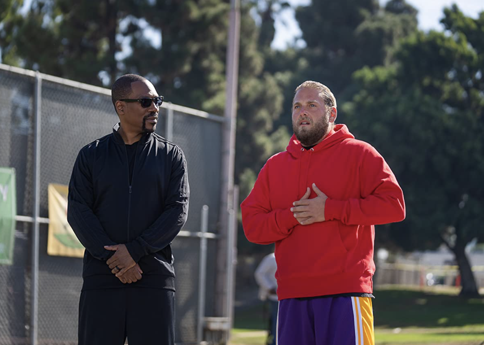 Eddie Murphy and Jonah Hill in "You People".