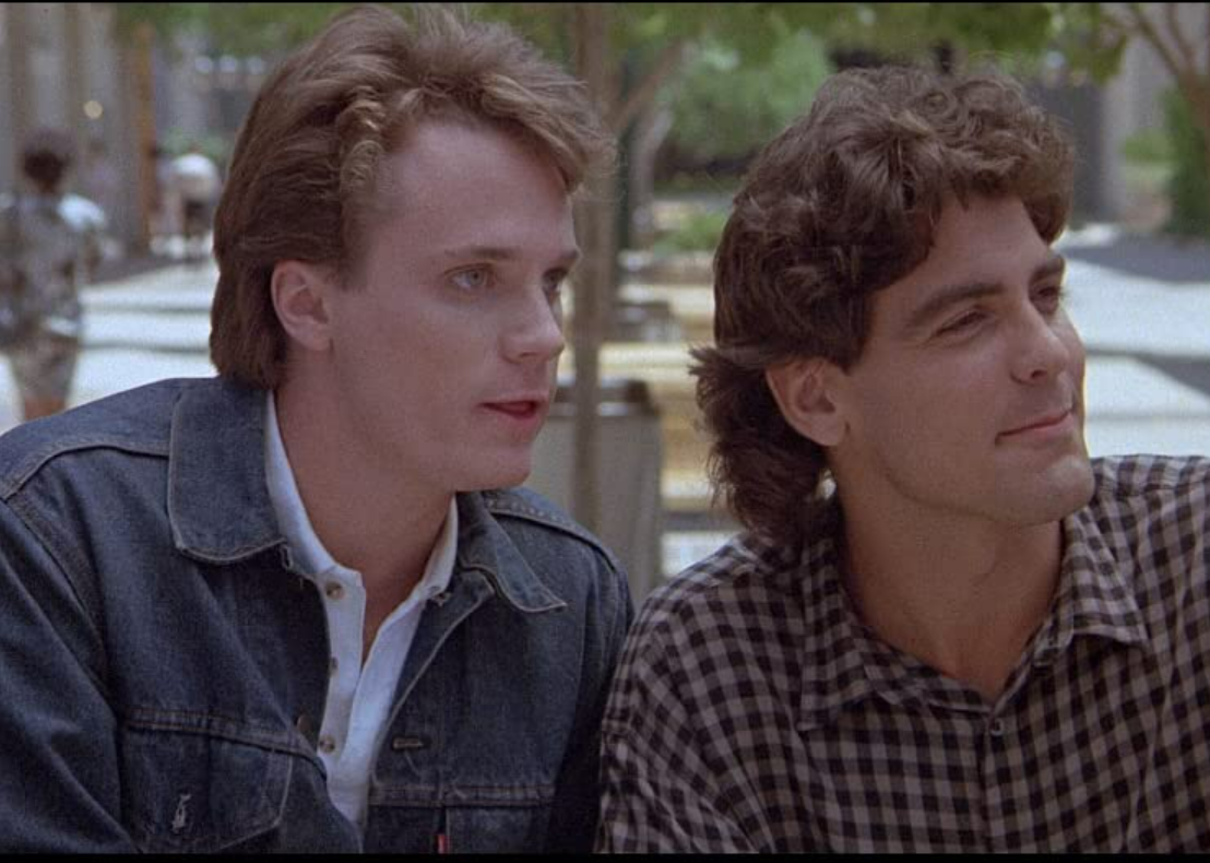 George Clooney and Anthony Starke in "Return of the Killer Tomatoes!"