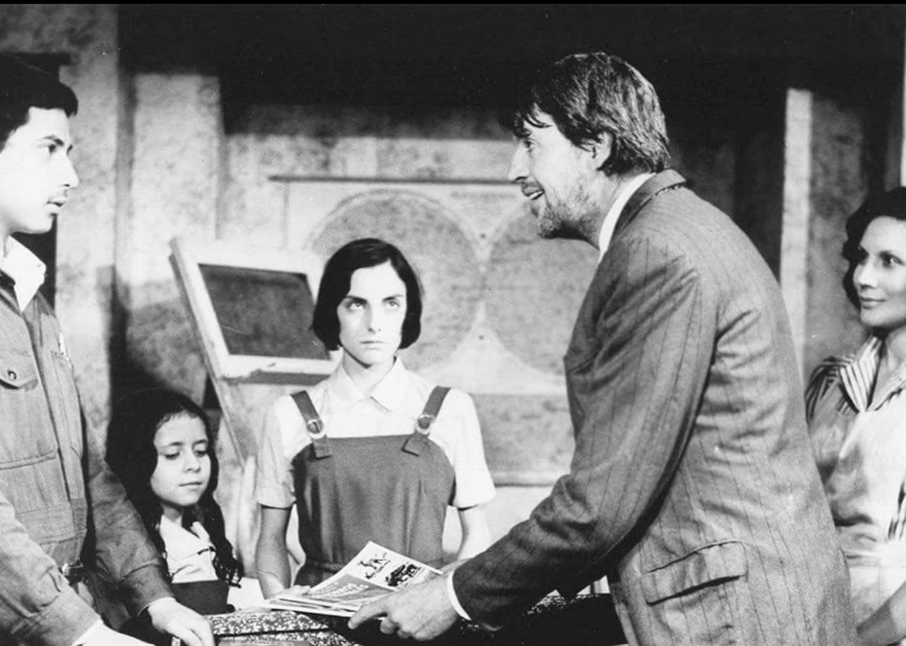 Arturo Beristáin, Gladys Bermejo, Diana Bracho, Claudio Brook, and Rita Macedo in a scene from "The Castle of Purity".