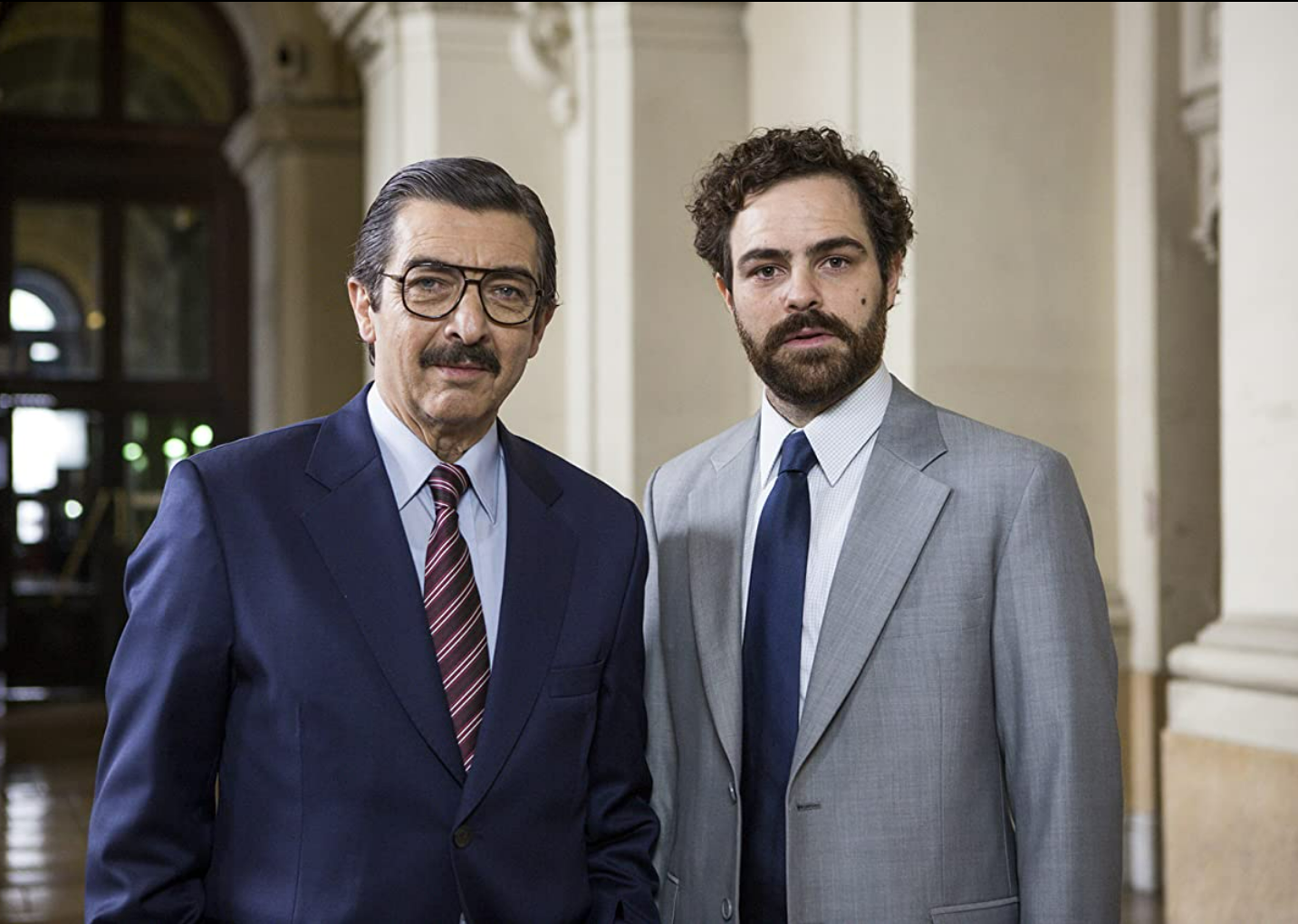 Ricardo Darín and Peter Lanzani in a scene from "Argentina, 1985".