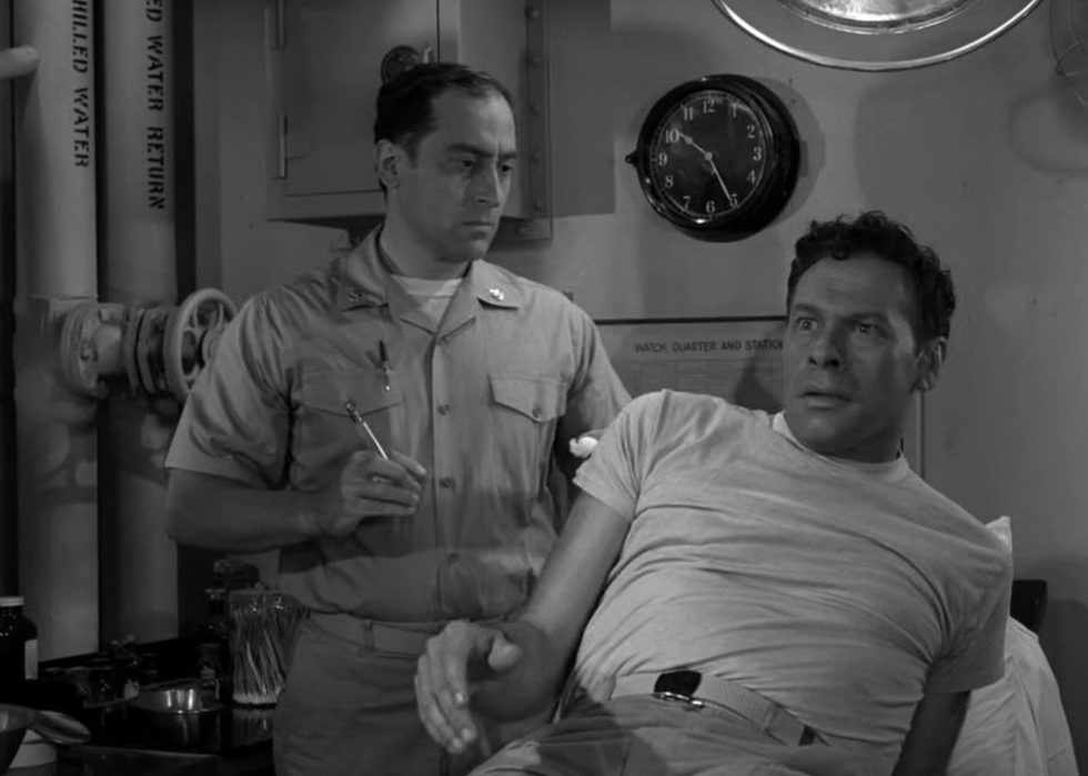 Mike Kellin and David Sheiner in "The Twilight Zone".