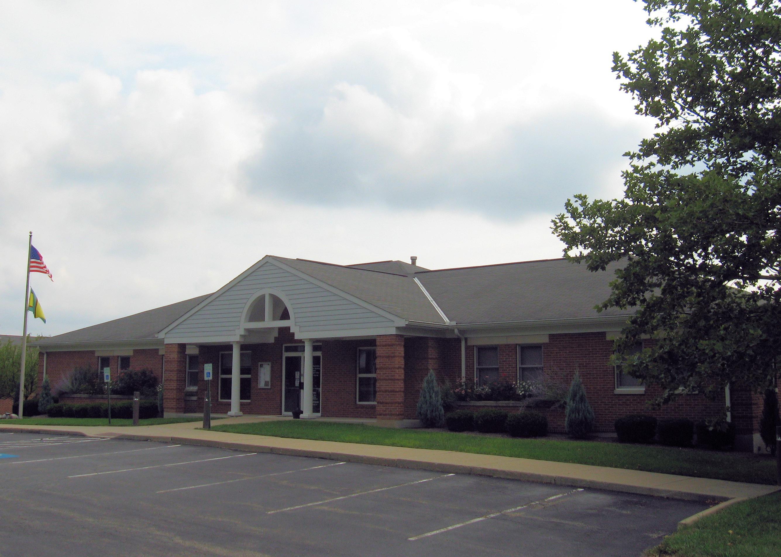 View of township government building.