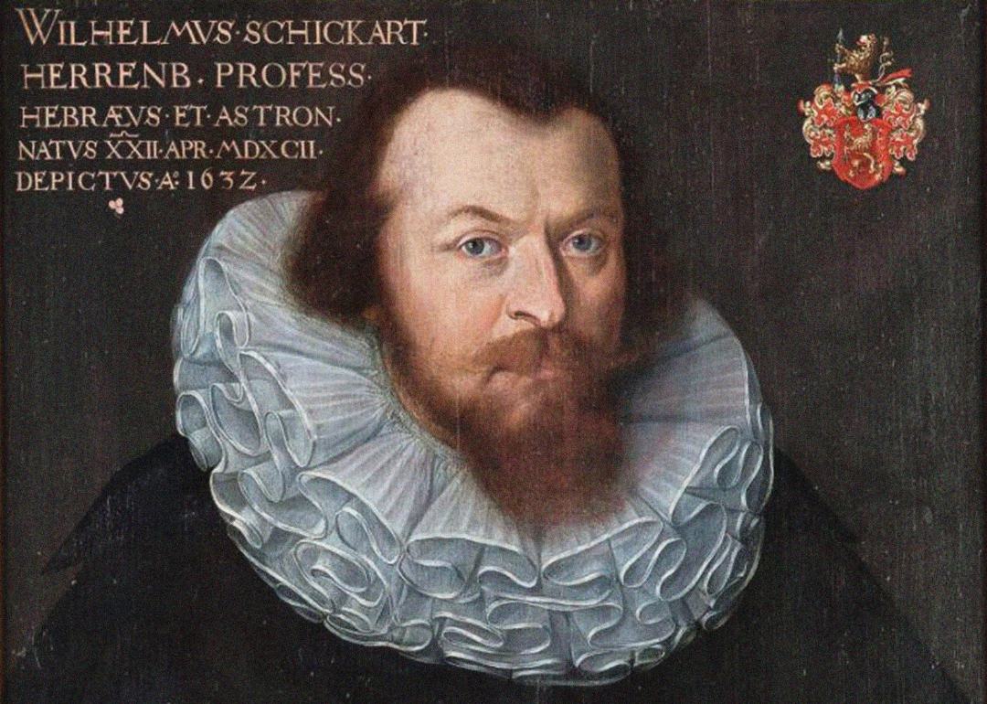 A portrait of Wilhelm Schickard.