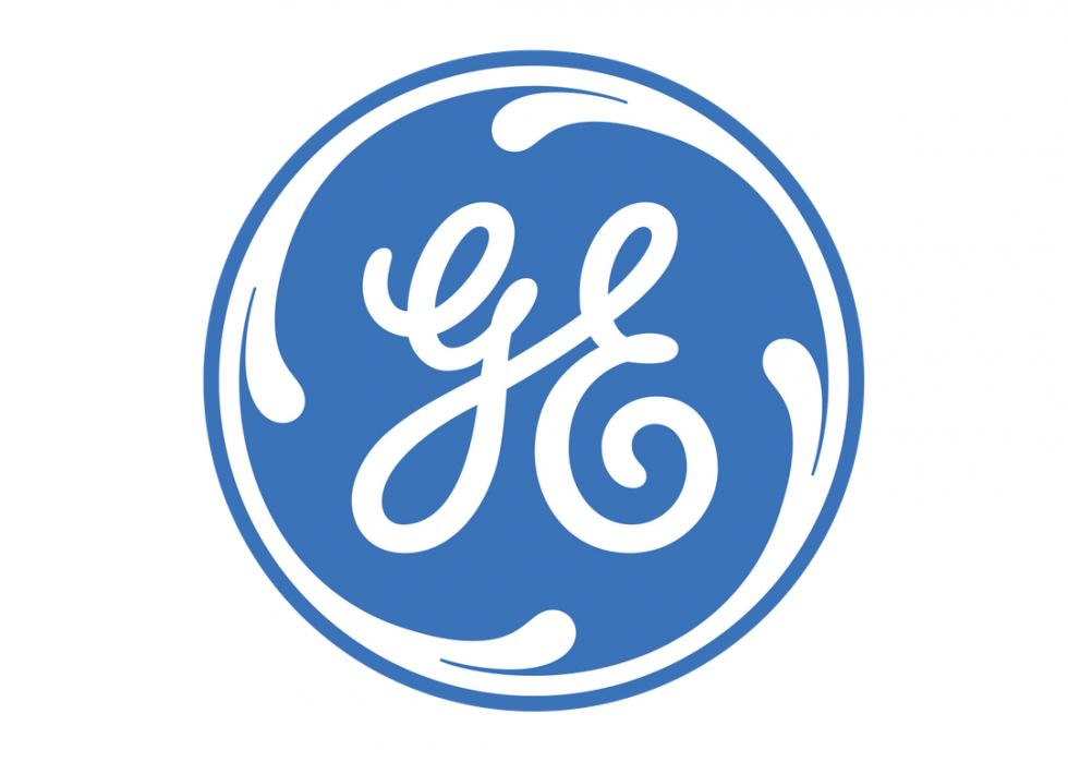 Blue General Electric logo.