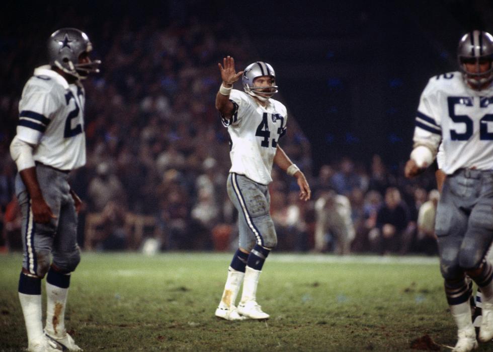 Cliff Harris #43 in action during an NFL football game circa 1972 at RFK Stadium in Washington D.C.