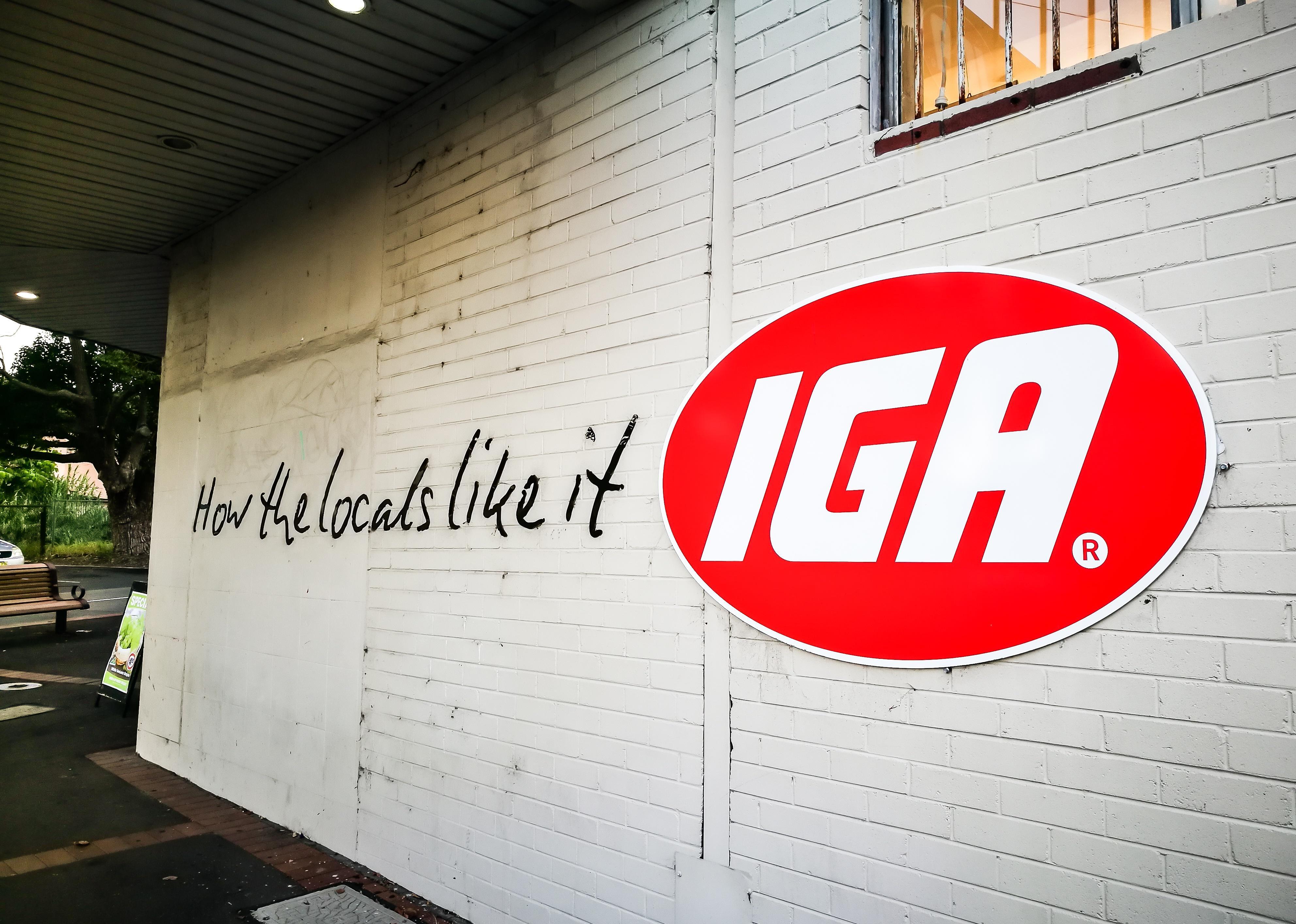 IGA storefront.