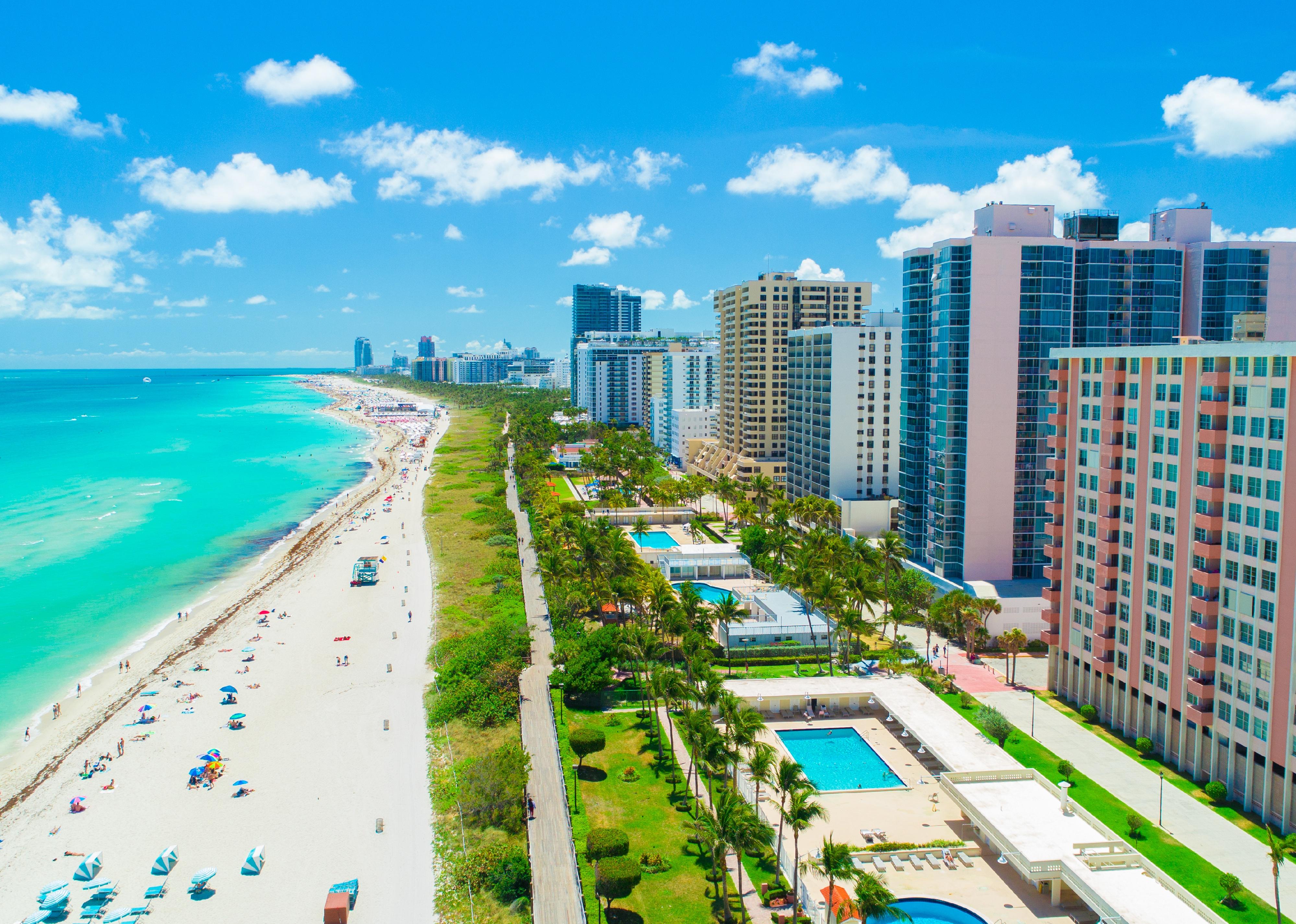 Aerial view of South Beach, Miami Beach