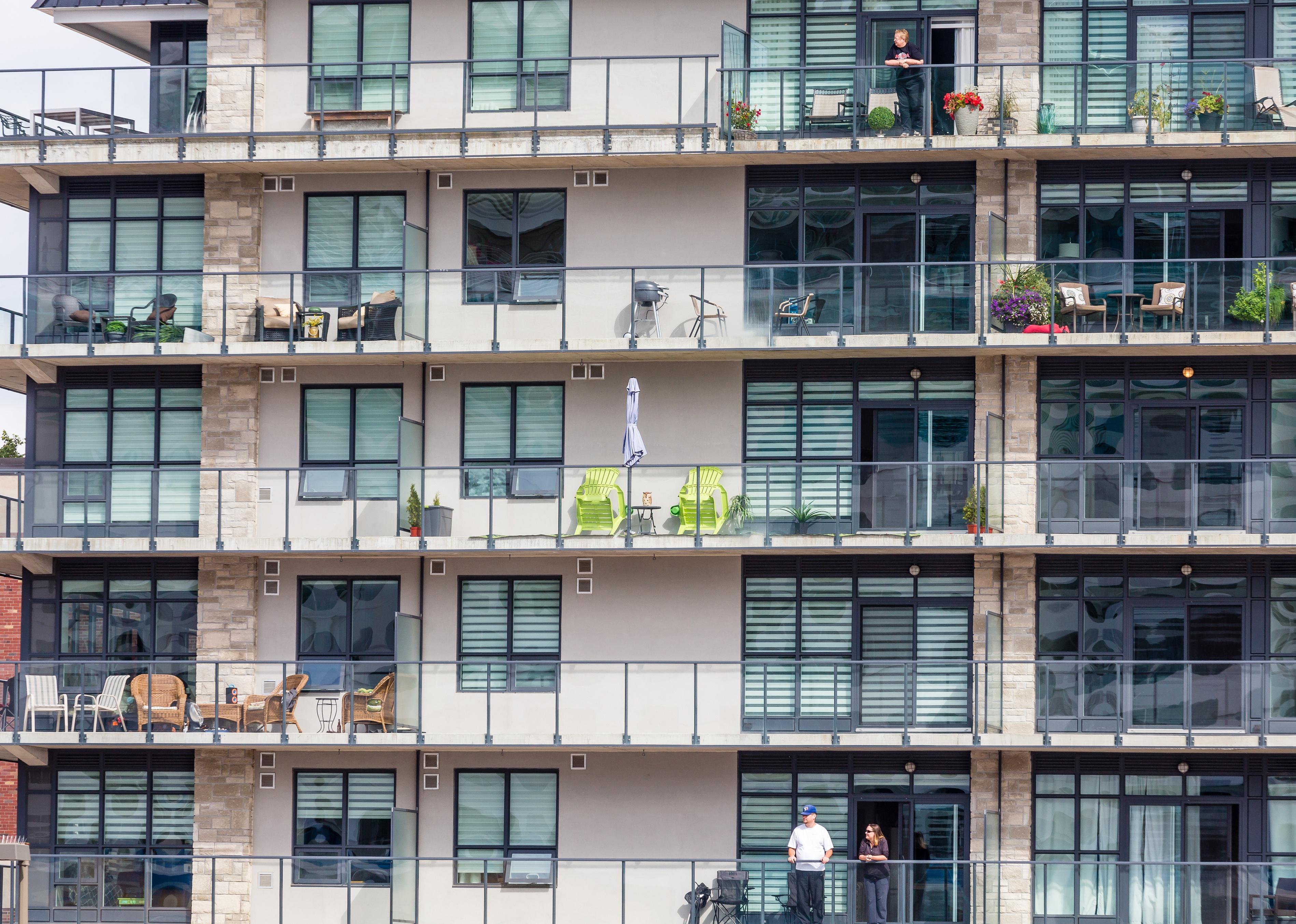 Balconies of a residential building in Saint John