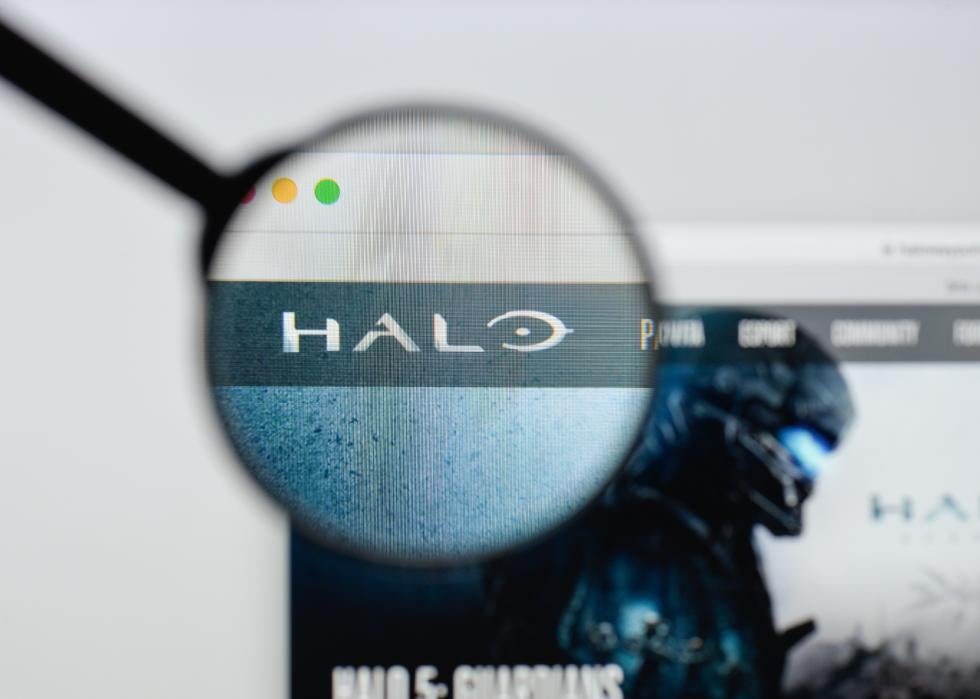 Halo series website homepage.