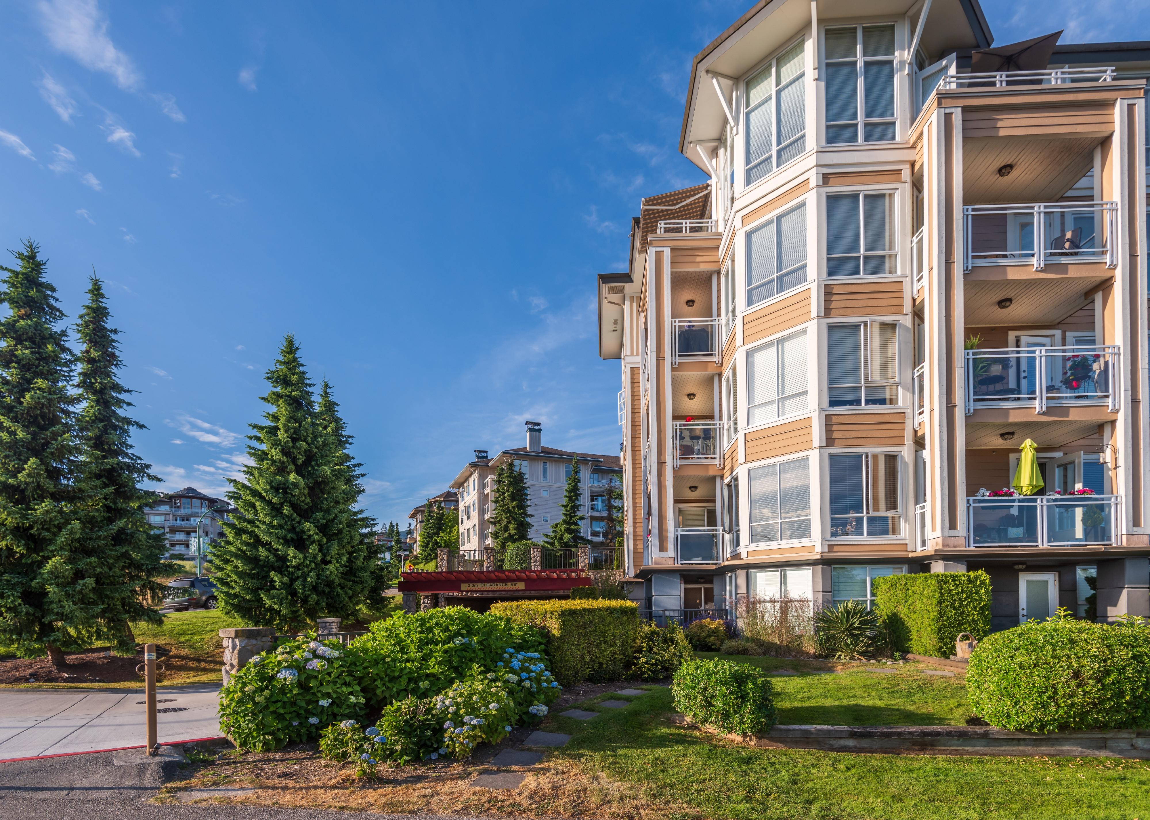 Modern apartment buildings in Vancouver, British Columbia