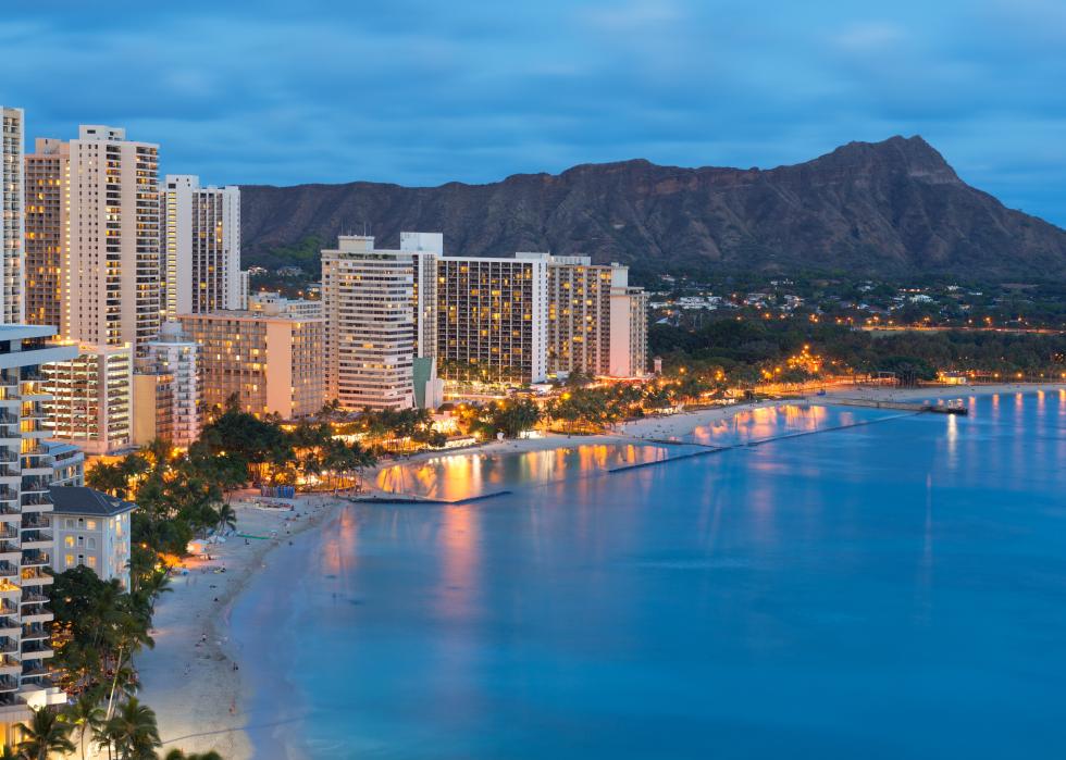 Scenic view of Honolulu city.