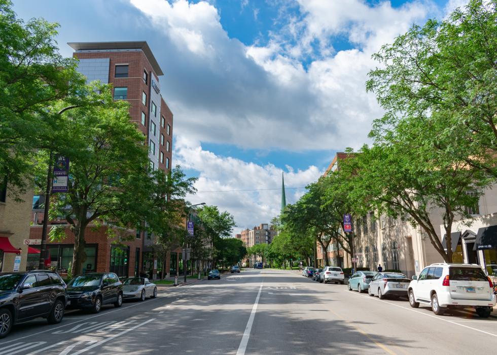 Chicago Avenue in Downtown Evanston.