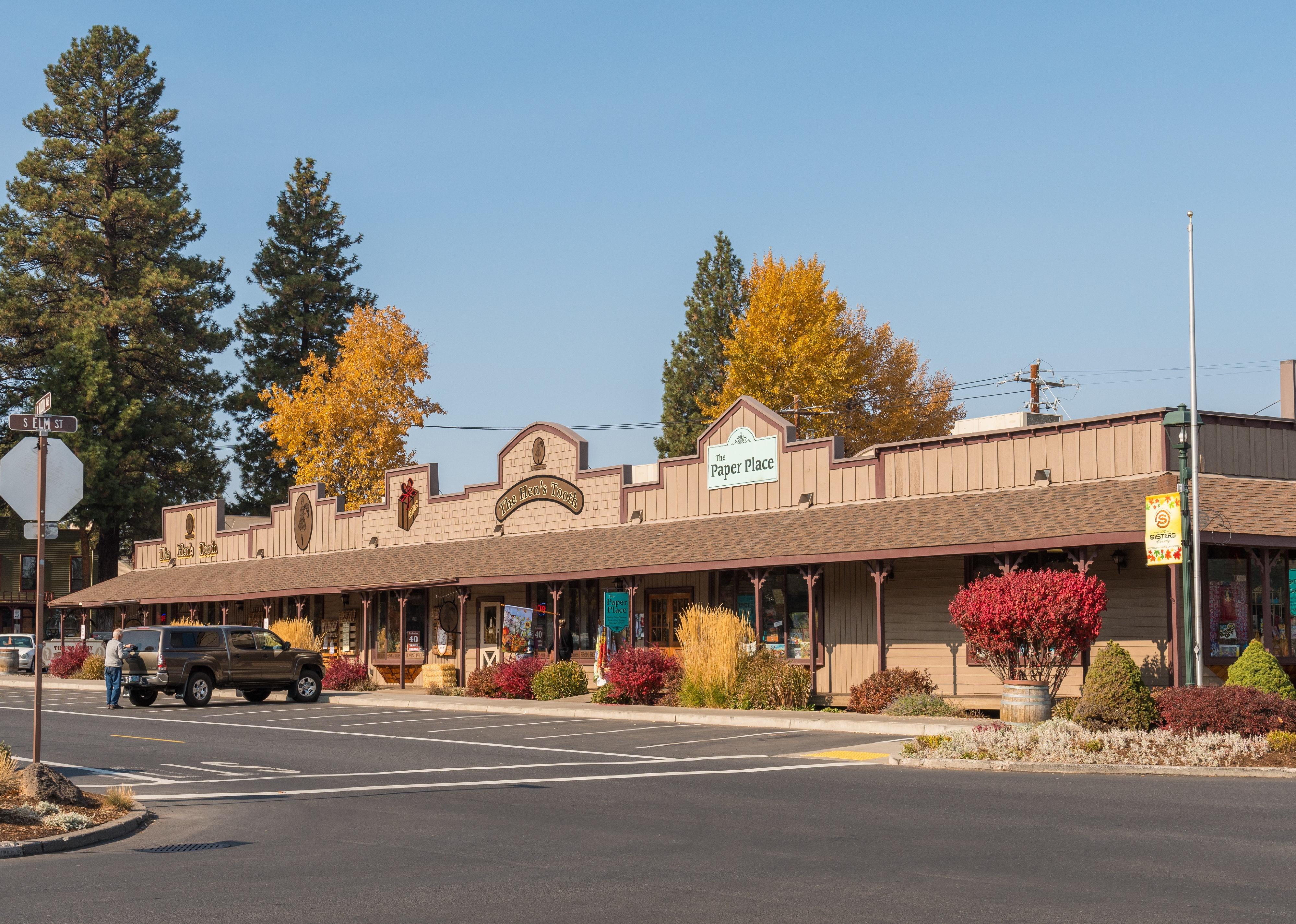 Facade of a family business in Sisters, Oregon.