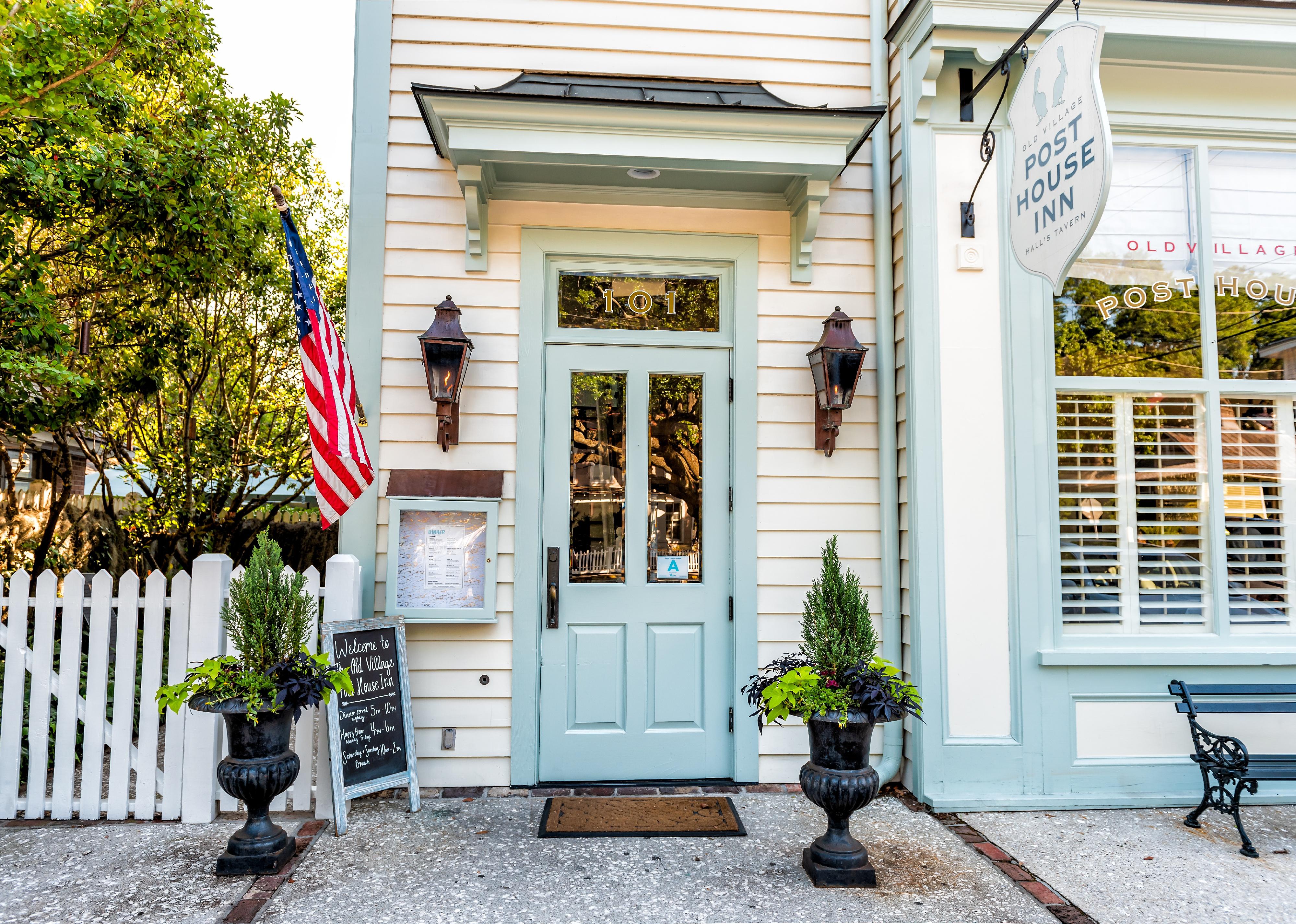 Entrance to a small inn in Charleston.