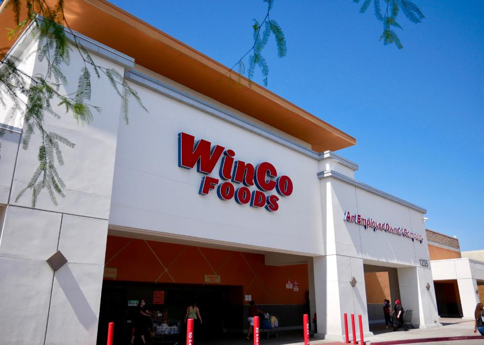 Store front and sign of Winco Foods