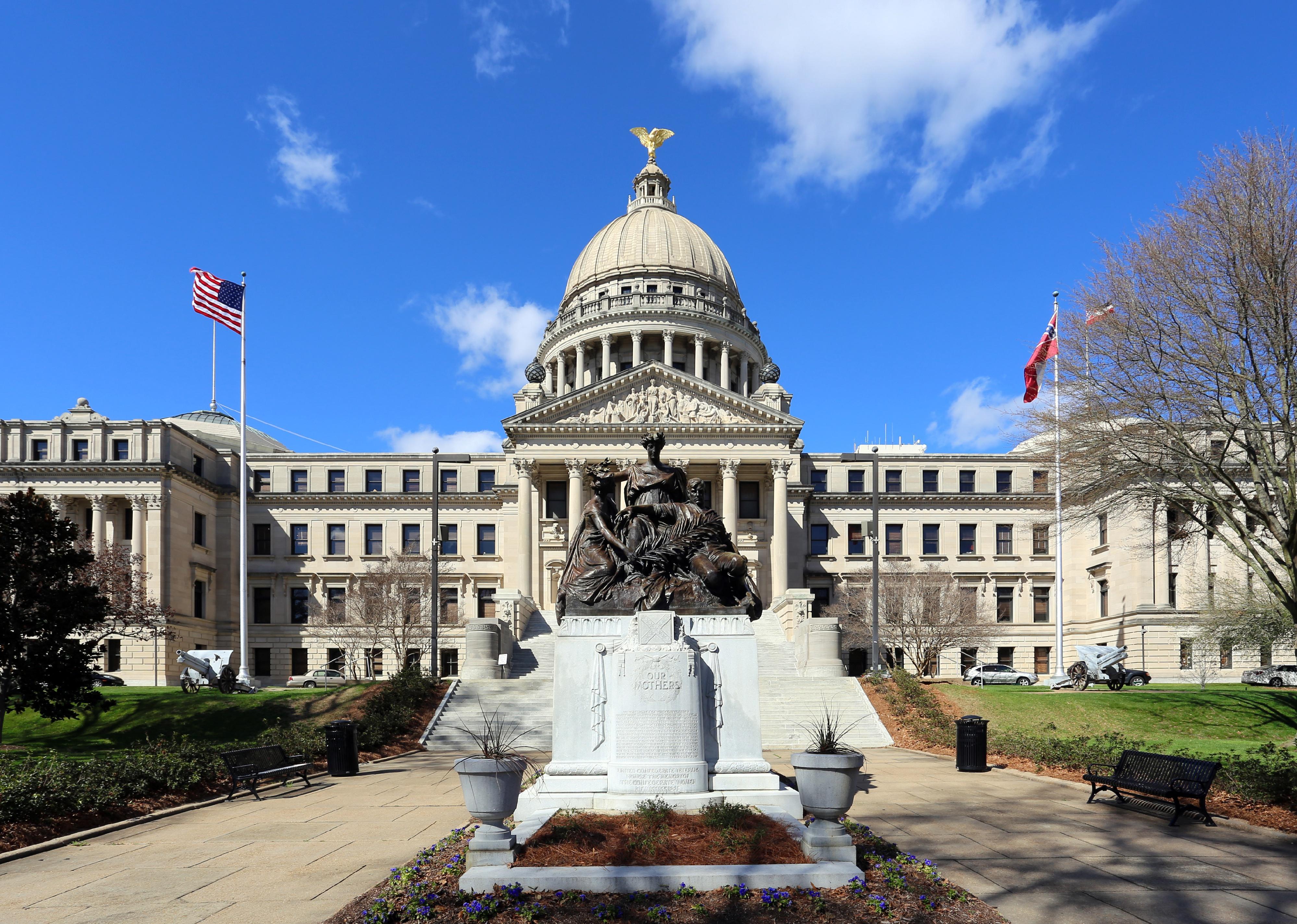 The Mississippi State Capitol Building in downtown Jackson.