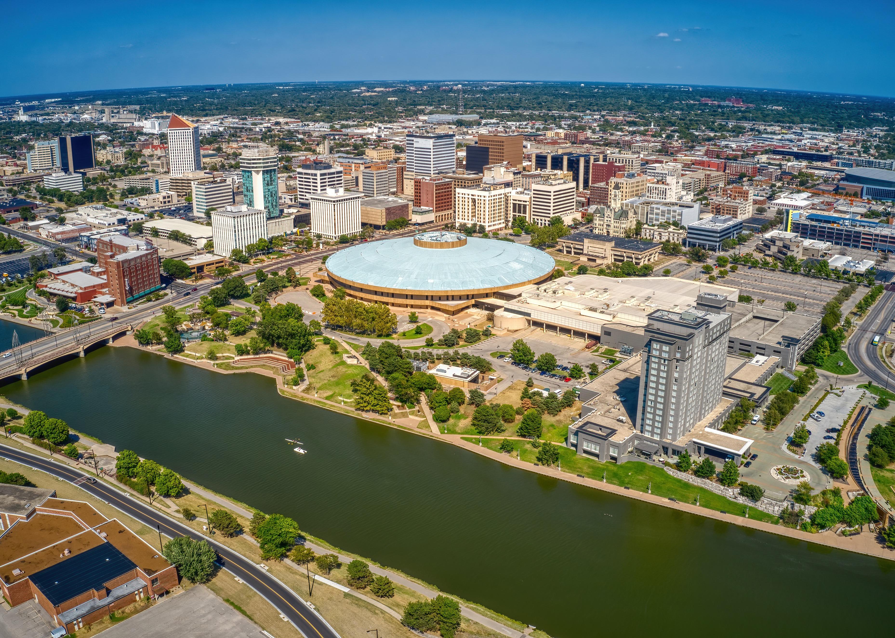 Aerial view of Wichita, Kansas